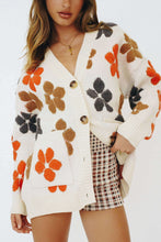 Load image into Gallery viewer, Loose Jacquard Sweater Cardigan