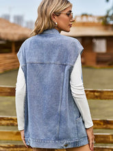 Načíst obrázek do prohlížeče Galerie, Washed Denim Vest with Unique Pockets