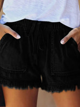 Load image into Gallery viewer, Elastic Waist Slim Fit Denim Hot Shorts