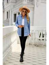 Načíst obrázek do prohlížeče Galerie, Washed Frayed Denim Shirt Jacket