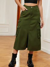 Indlæs billede til gallerivisning American Style Elastic Waist Denim Skirt