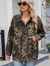 Načíst obrázek do prohlížeče Galerie, Spring Loose-Fit Leopard Print Denim Jacket
