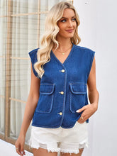 Načíst obrázek do prohlížeče Galerie, Spring-Summer Sleeveless Denim Vest Top