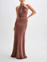 Load image into Gallery viewer, Slinky Halter Maxi Dress - Lagoon