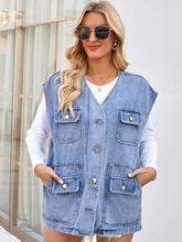 Načíst obrázek do prohlížeče Galerie, Trendy Washed Multi-Pocket Denim Vest