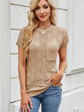 Load image into Gallery viewer, Checkered Knit Casual Sweater