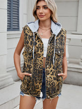 Načíst obrázek do prohlížeče Galerie, Fashionable Leopard Print Hooded Vest Top