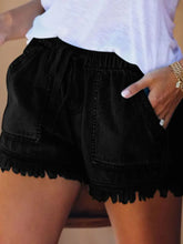 Load image into Gallery viewer, Elastic Waist Slim Fit Denim Hot Shorts