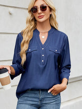 Load image into Gallery viewer, Casual Loose-Fit Lightweight Denim-Look Shirt