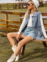 Indlæs billede til gallerivisning Fashionable Denim Sleeveless Vest