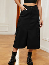 Indlæs billede til gallerivisning American Style Elastic Waist Denim Skirt