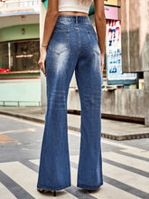 Load image into Gallery viewer, Versatile Mid-Rise Flared Denim Pants