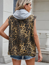 Načíst obrázek do prohlížeče Galerie, Fashionable Leopard Print Hooded Vest Top