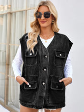 Načíst obrázek do prohlížeče Galerie, Trendy Washed Multi-Pocket Denim Vest