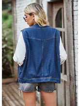 Načíst obrázek do prohlížeče Galerie, Button-Up Casual Denim Vest Jacket