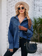 Load image into Gallery viewer, Spring Four-Button Long Sleeve Denim Shirt
