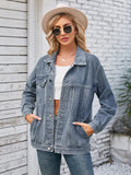 Oversized Mid-Length Casual Denim Jacket
