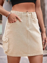 Indlæs billede til gallerivisning Elastic Waist Denim Skirt