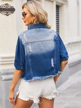 Načíst obrázek do prohlížeče Galerie, Spring Washed Denim Princess Sleeve Jacket
