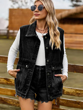 Indlæs billede til gallerivisning Fashionable Denim Sleeveless Vest