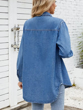 Load image into Gallery viewer, Relaxed Fit Snap-Button Long-Sleeve Denim Shirt