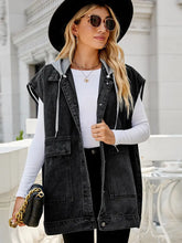 Indlæs billede til gallerivisning Detachable Hooded Denim Vest