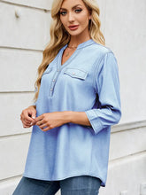 Load image into Gallery viewer, Casual Loose-Fit Lightweight Denim-Look Shirt