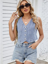 Načíst obrázek do prohlížeče Galerie, New Trendy V-Neck Adjustable Denim Vest