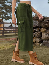 Indlæs billede til gallerivisning Casual Tie-Waist Denim Skirt