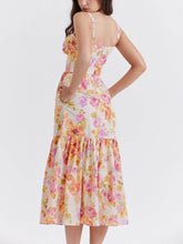 Load image into Gallery viewer, Strap A-Hem Floral Midi Dress