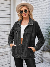 Načíst obrázek do prohlížeče Galerie, Oversized Mid-Length Casual Denim Jacket