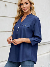 Load image into Gallery viewer, Casual Loose-Fit Lightweight Denim-Look Shirt