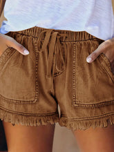 Load image into Gallery viewer, Elastic Waist Casual Denim Shorts