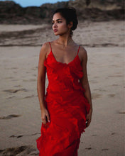 Load image into Gallery viewer, aikergood Bella Chiffon Ruffle Backless Maxi Dress