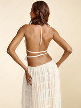 Laden Sie das Bild in den Galerie-Viewer, Charm Pleated Drawstring Waist Tiered Maxi Skirt