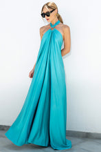 Load image into Gallery viewer, Satin  Elegant Maxi long Dress: Backless Halter Neck