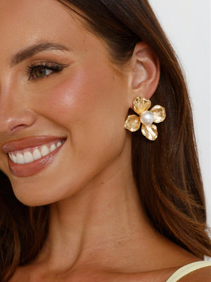 Couple flower earrings