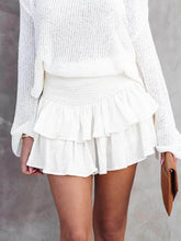 Indlæs billede til gallerivisning Classic Oversized Knit Batwing And Ruffled Mini Skirt