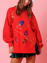 Laden Sie das Bild in den Galerie-Viewer, Christmas Sequined Long-Sleeved Pullover Sweatshirt