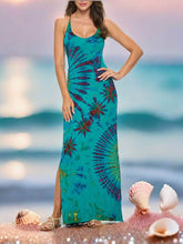 Load image into Gallery viewer, Vacay-Mode Tie Dye Spandex Maxi Dress