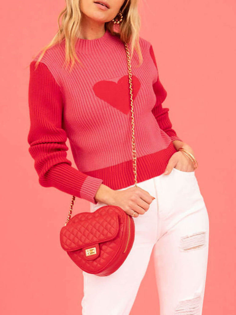 Pull col roulé Love Valentine