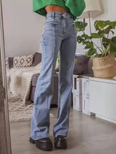 Load image into Gallery viewer, Retro Mid-Waist Flared Jeans