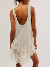 Carica l&#39;immagine nel visualizzatore di Gallery, Sleeveless Lace Panel Mini Dress