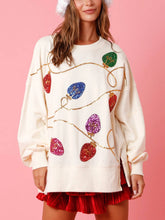 Carregar imagem no visualizador da galeria, Christmas Sequined Long-Sleeved Pullover Sweatshirt