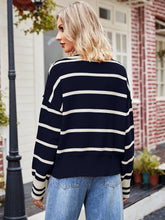 Load image into Gallery viewer, Fashionable Striped Patchwork Sweater