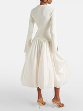 Load image into Gallery viewer, Kenlie Mixed-Media Bubble Skirt Midi-Dress