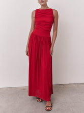 Load image into Gallery viewer, Elegant Pleated Sleeveless Maxi Dress