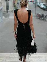 Load image into Gallery viewer, Mavis Backless Tassels Knit Midi Dress