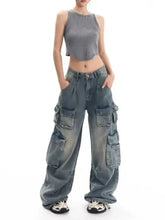 Load image into Gallery viewer, Chic Vintage Denim Pants