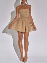 Load image into Gallery viewer, Sequin Bow Strapless Mini Dress